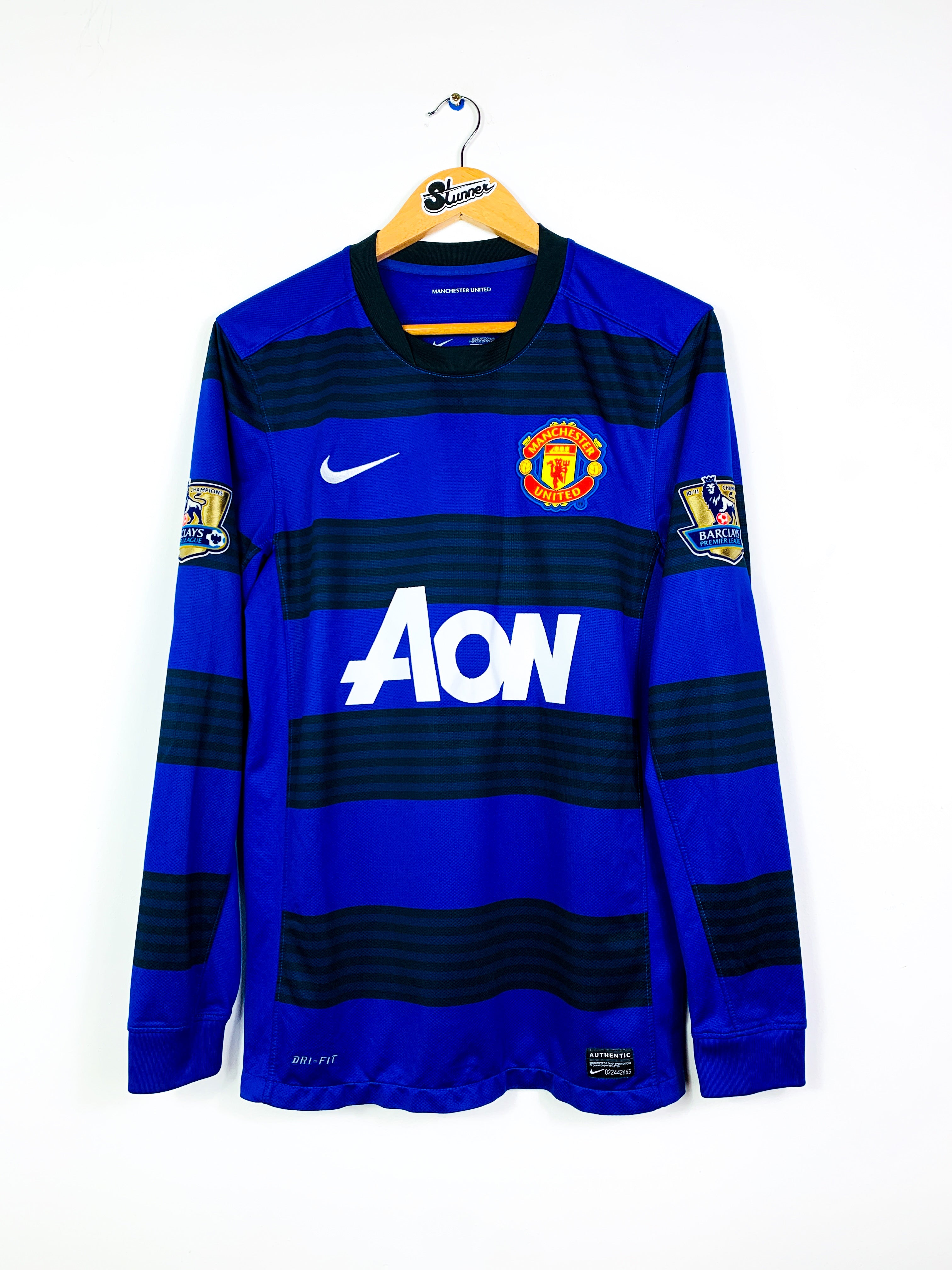 MANCHESTER UNITED 2011/2012 AWAY SHIRT #9 BERBATOV L/S [S/M]