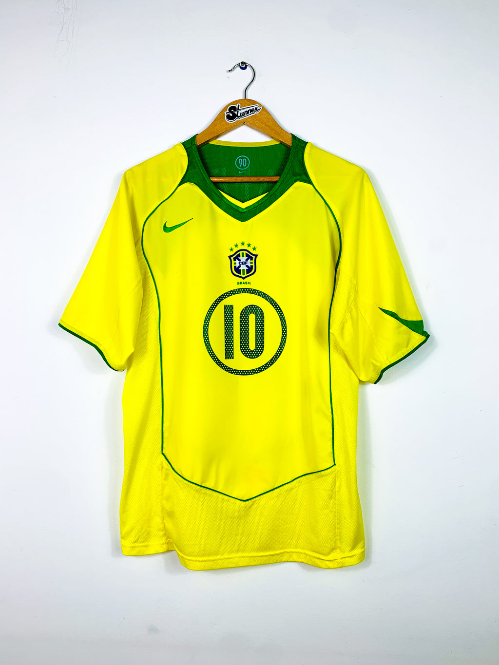 BRAZIL 2004/2006 HOME SHIRT #10 RONALDINHO [L]