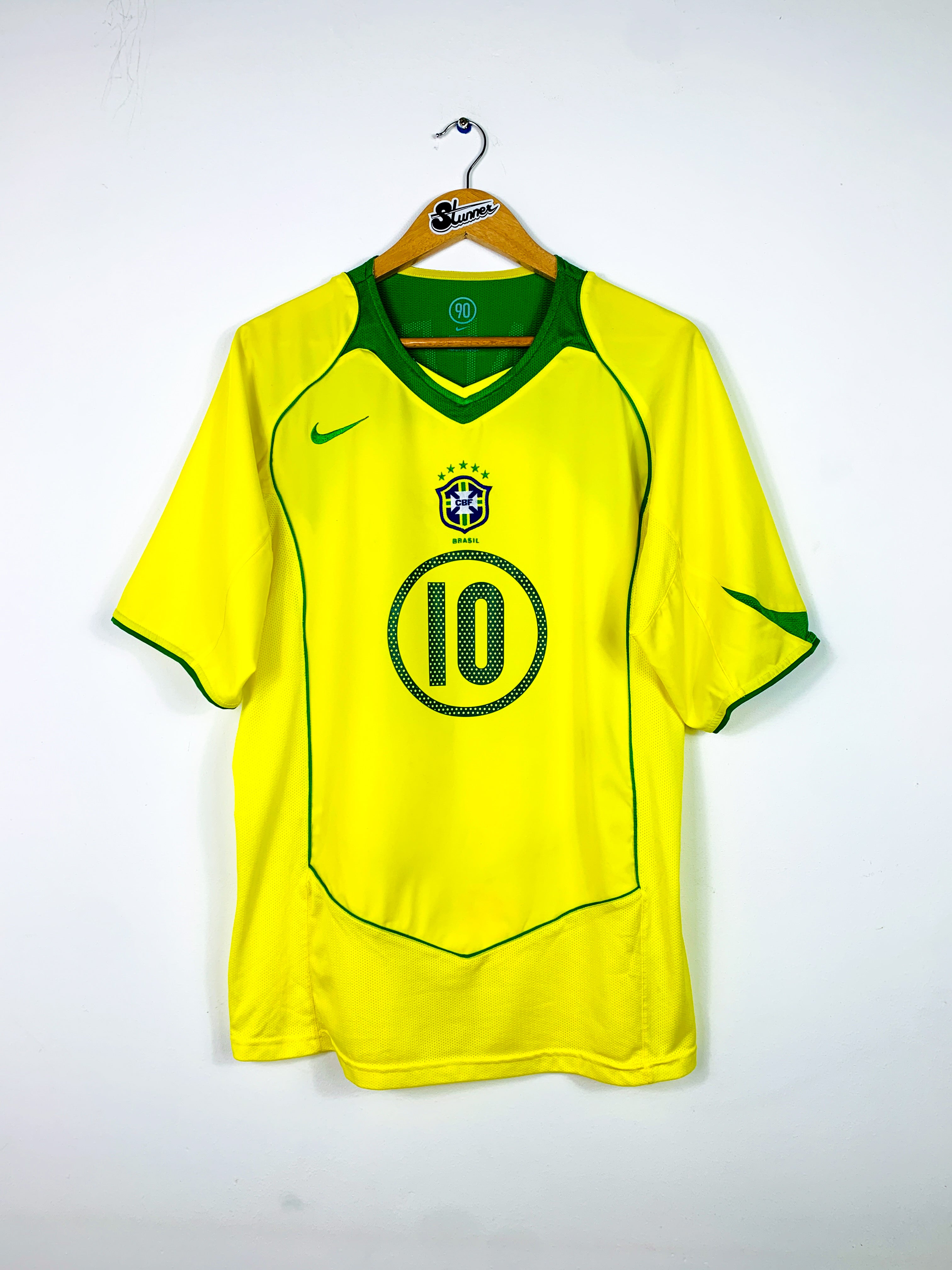 BRAZIL 2004/2006 HOME SHIRT #10 RONALDINHO [L]