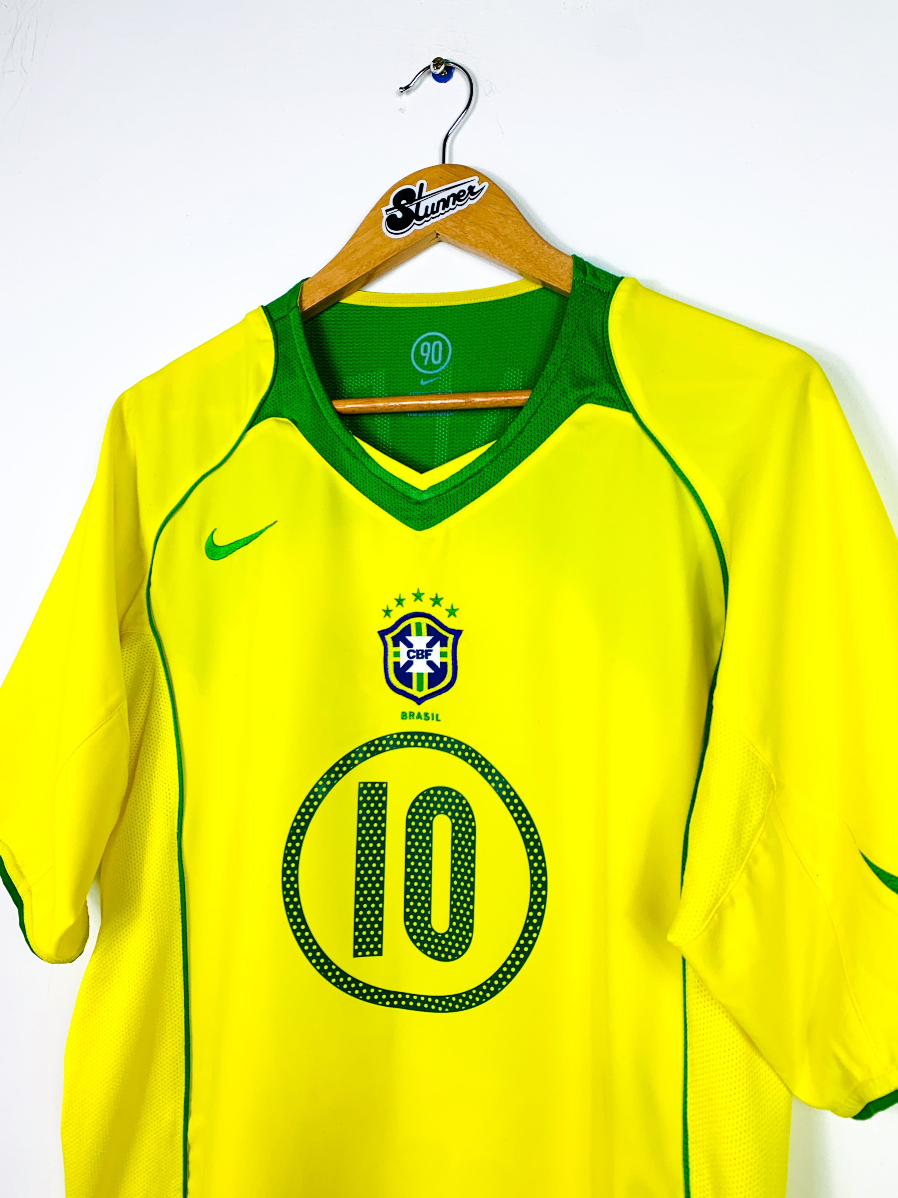 BRAZIL 2004/2006 HOME SHIRT #10 RONALDINHO [L]