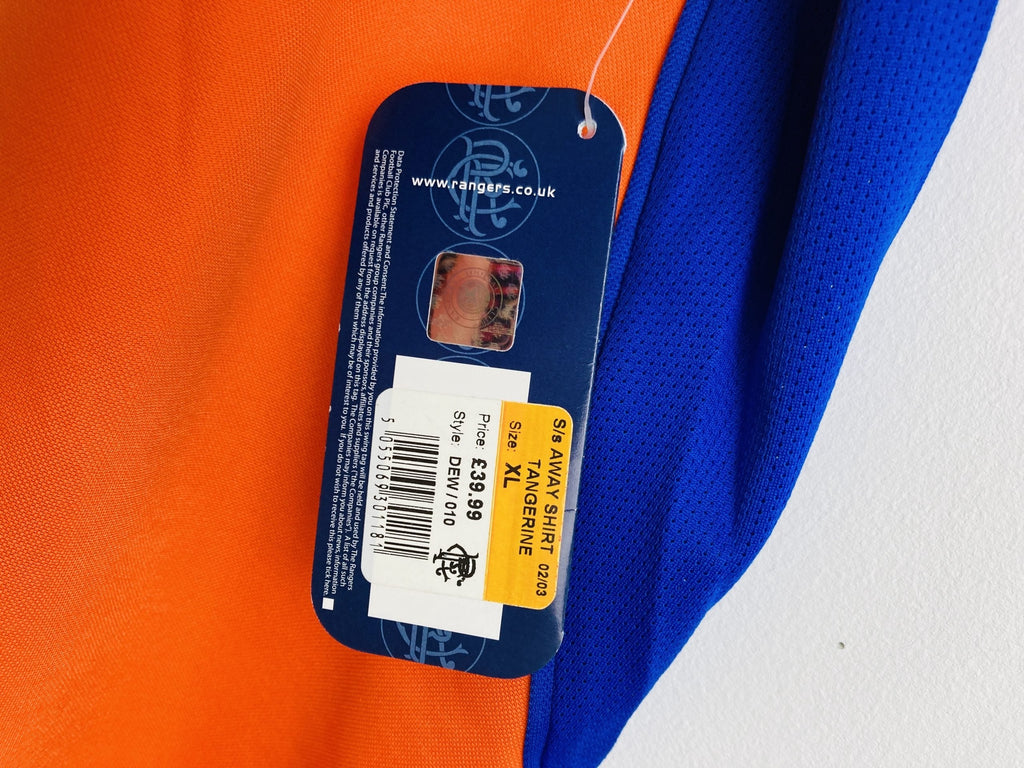 RANGERS 2002/2003 AWAY SHIRT #4 AMORUSO [BNWT]