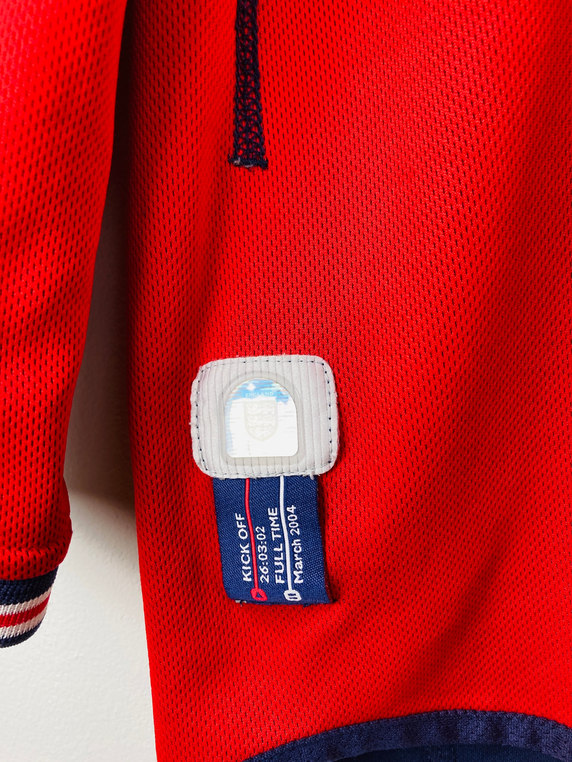 ENGLAND 2002/2004 AWAY *REVERSIBLE* SHIRT #7 BECKHAM [L/S]