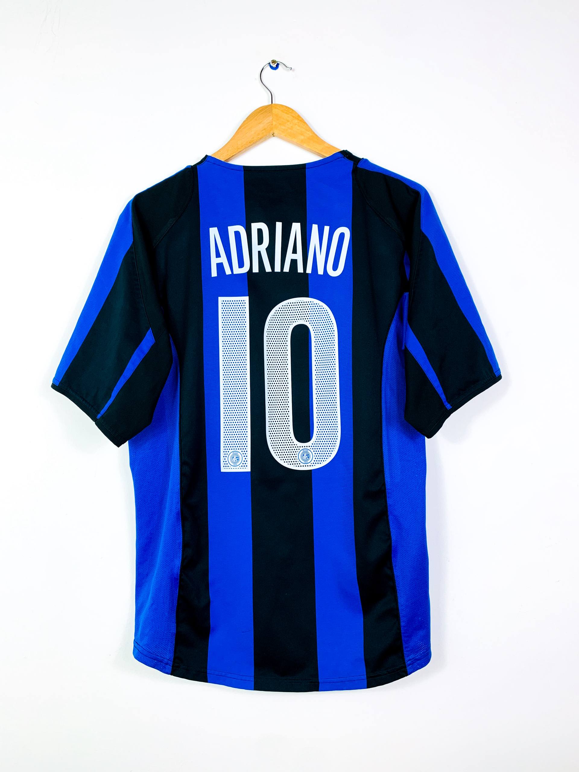 INTER MILAN 2004/2005 HOME SHIRT #10 ADRIANO [M]