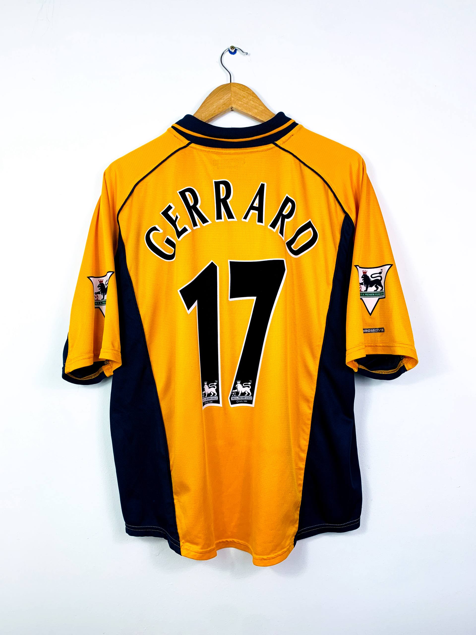 LIVERPOOL 2000/2001 AWAY SHIRT #17 GERRARD [L]