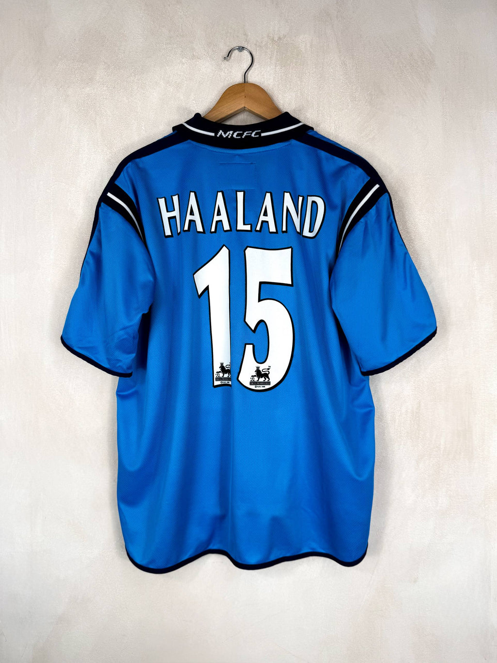 MANCHESTER CITY 2002/2003 HOME SHIRT #15 HAALAND [L]