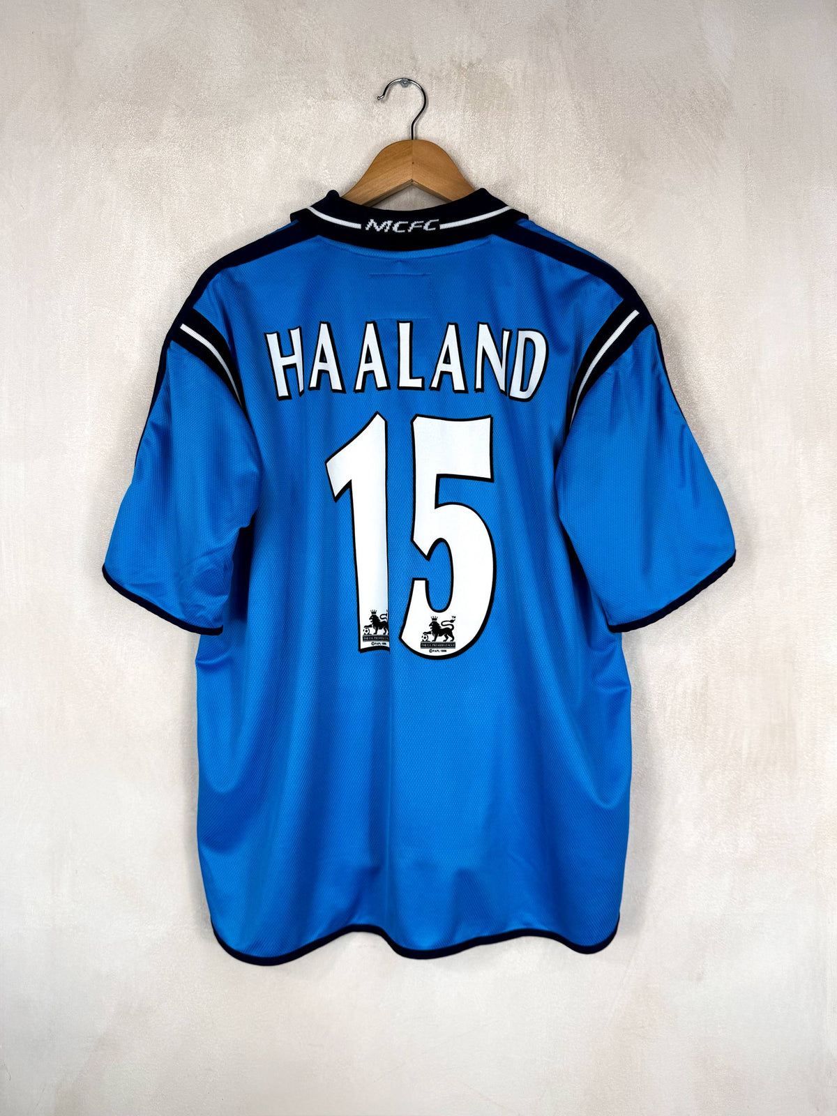 MANCHESTER CITY 2002/2003 HOME SHIRT #15 HAALAND [L]