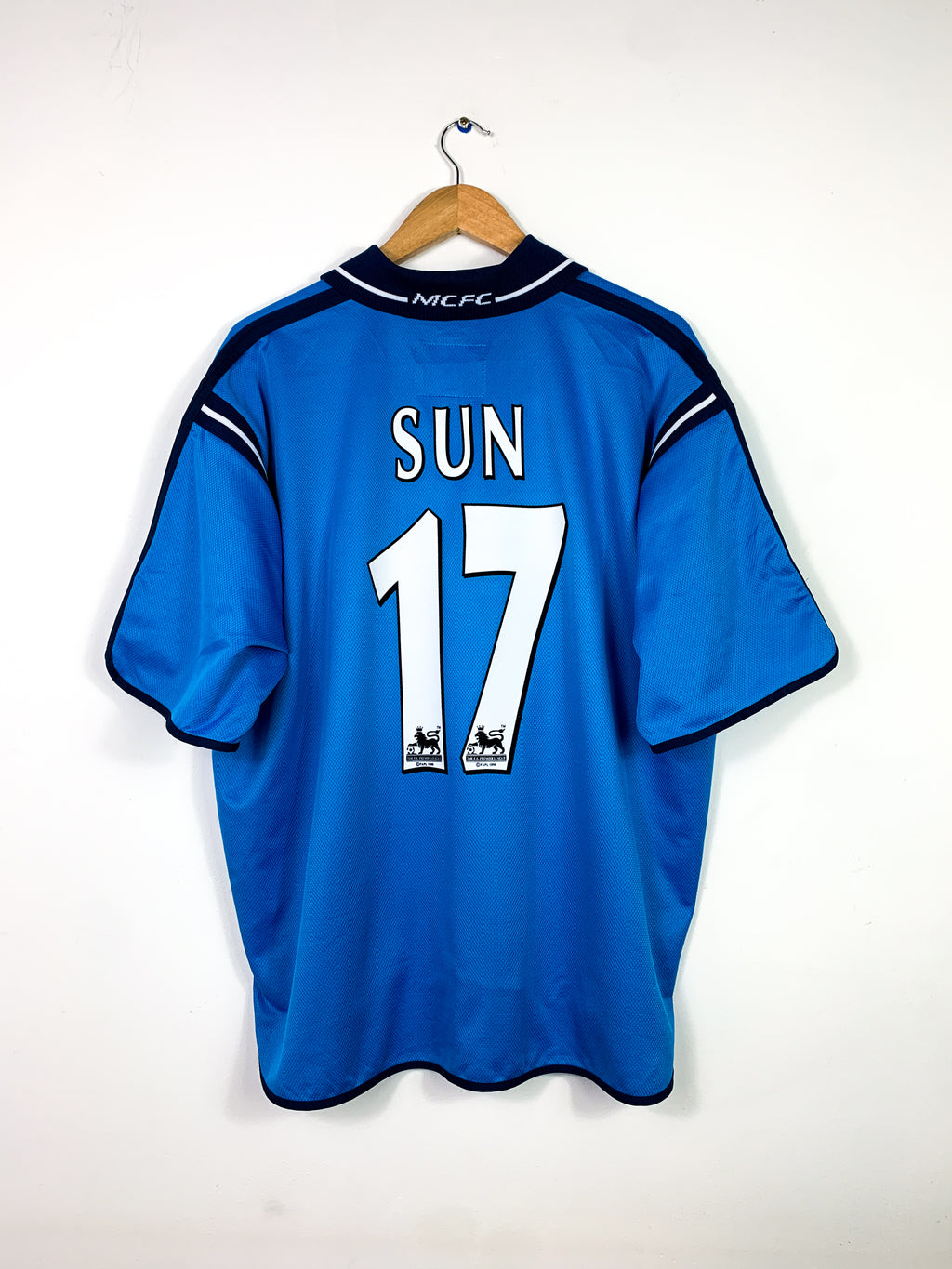 MANCHESTER CITY 2002/2003 HOME SHIRT #17 SUN [XL]