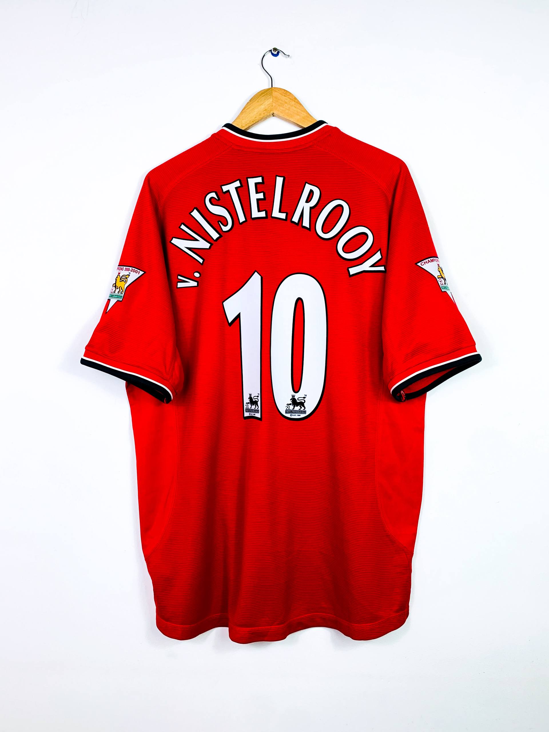 MANCHESTER UNITED 2000/2002 HOME SHIRT #10 VAN NISTELROOY [XL]