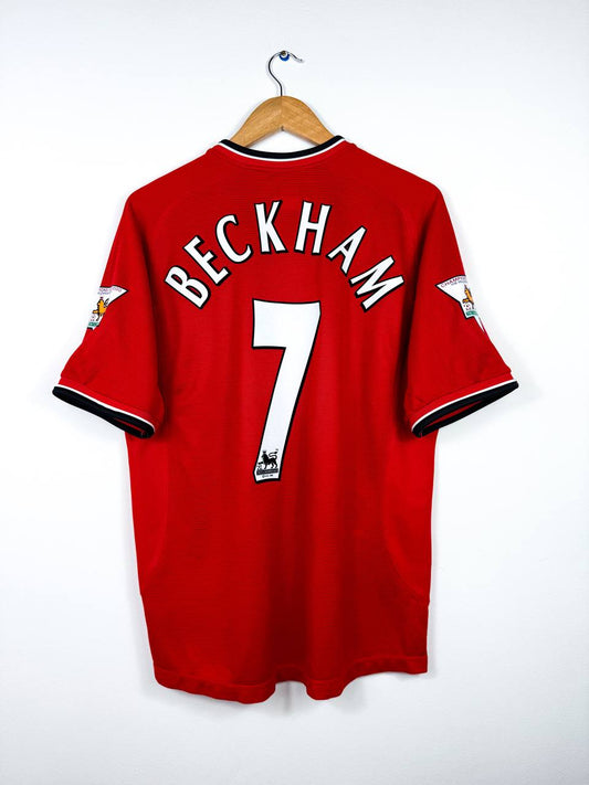 MANCHESTER UNITED 2000/2002 HOME SHIRT #7 BECKHAM [M]
