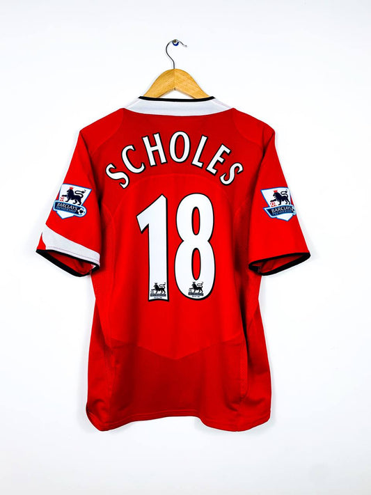 MANCHESTER UNITED 2004/2006 HOME SHIRT #18 SCHOLES