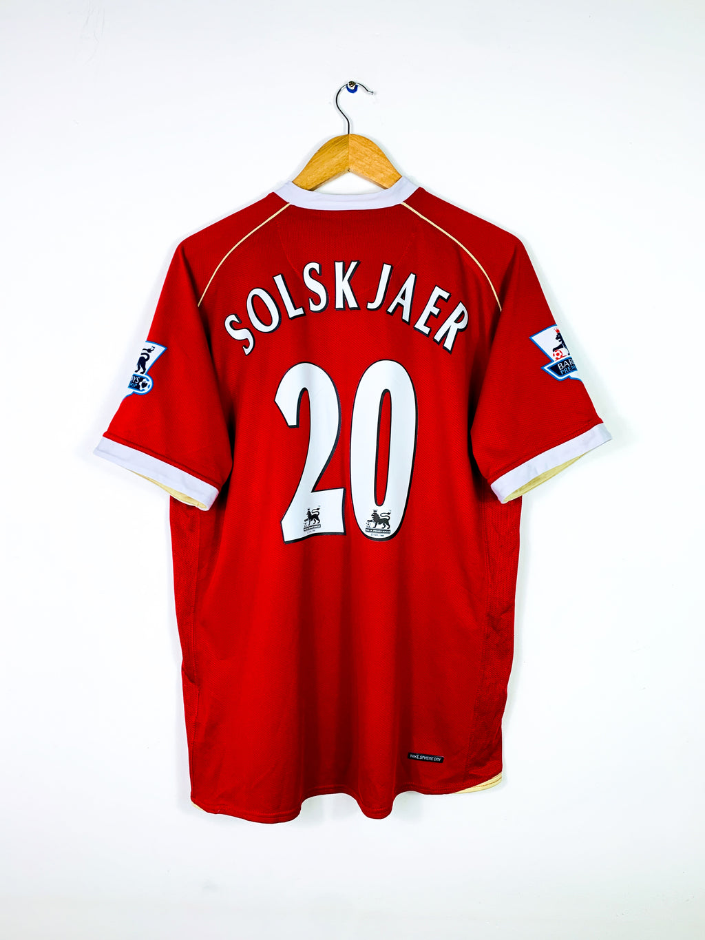 MANCHESTER UNITED 2006/2007 HOME SHIRT #20 SOLSKJAER [L]