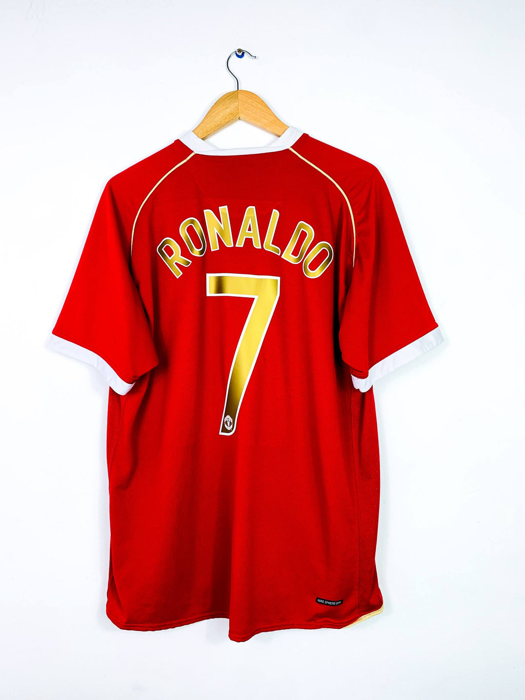 MANCHESTER UNITED 2006/2007 HOME SHIRT #7 RONALDO [XL]