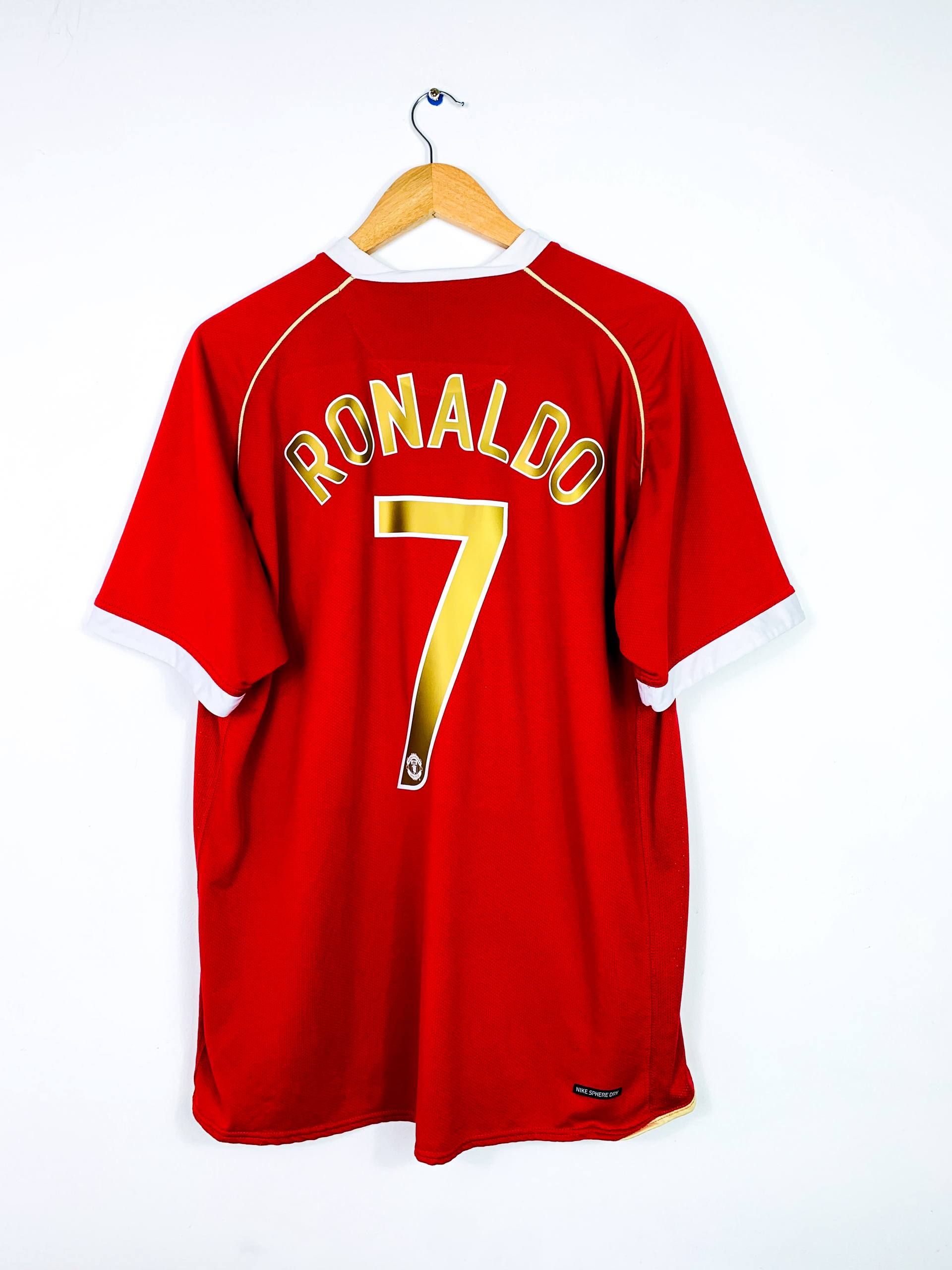 MANCHESTER UNITED 2006/2007 HOME SHIRT #7 RONALDO [XL]