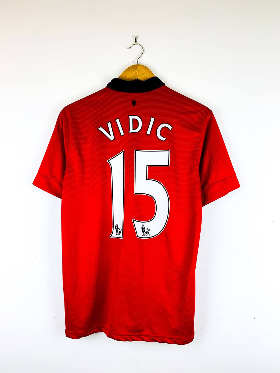 MANCHESTER UNITED 2013/2014 HOME SHIRT #15 VIDIC [M]