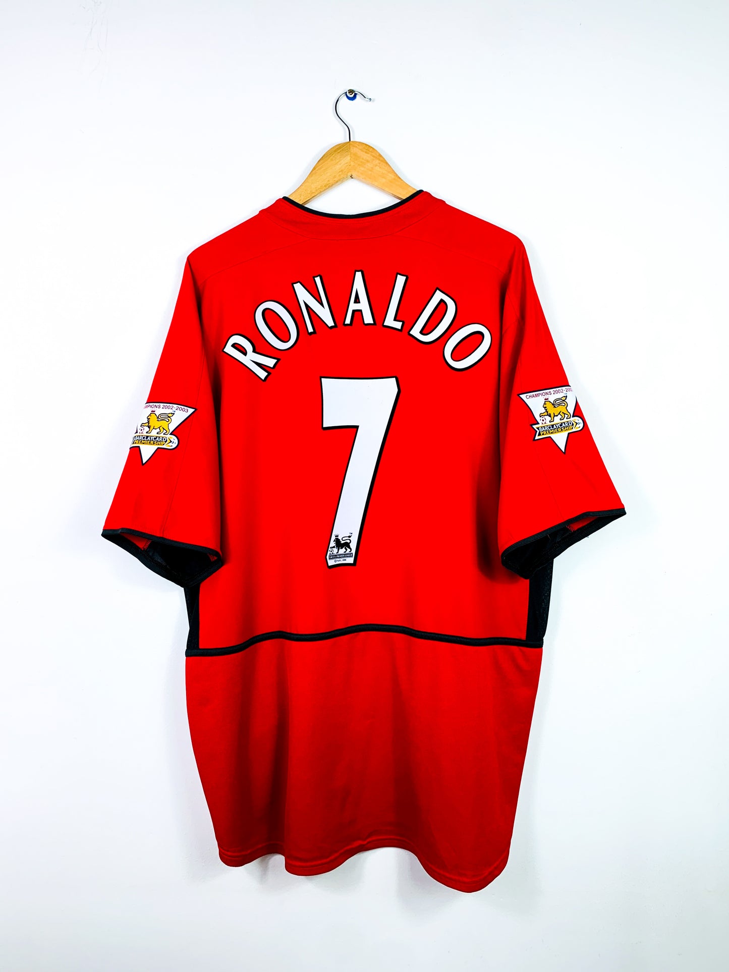 MANCHESTER UNITED 2002/2004 HOME SHIRT #7 RONALDO [XXL]