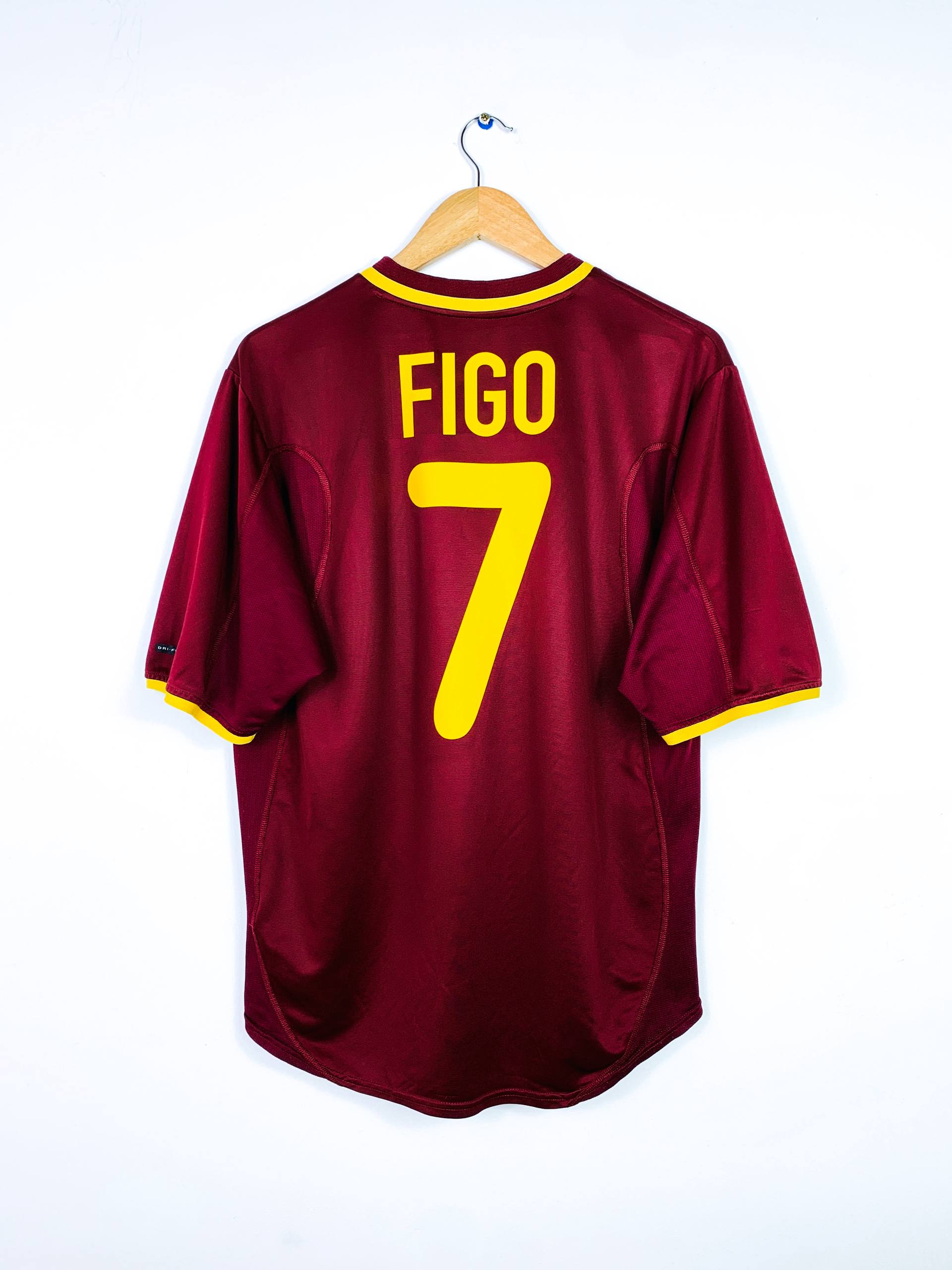 PORTUGAL 2000/2002 HOME SHIRT #7 FIGO [L]