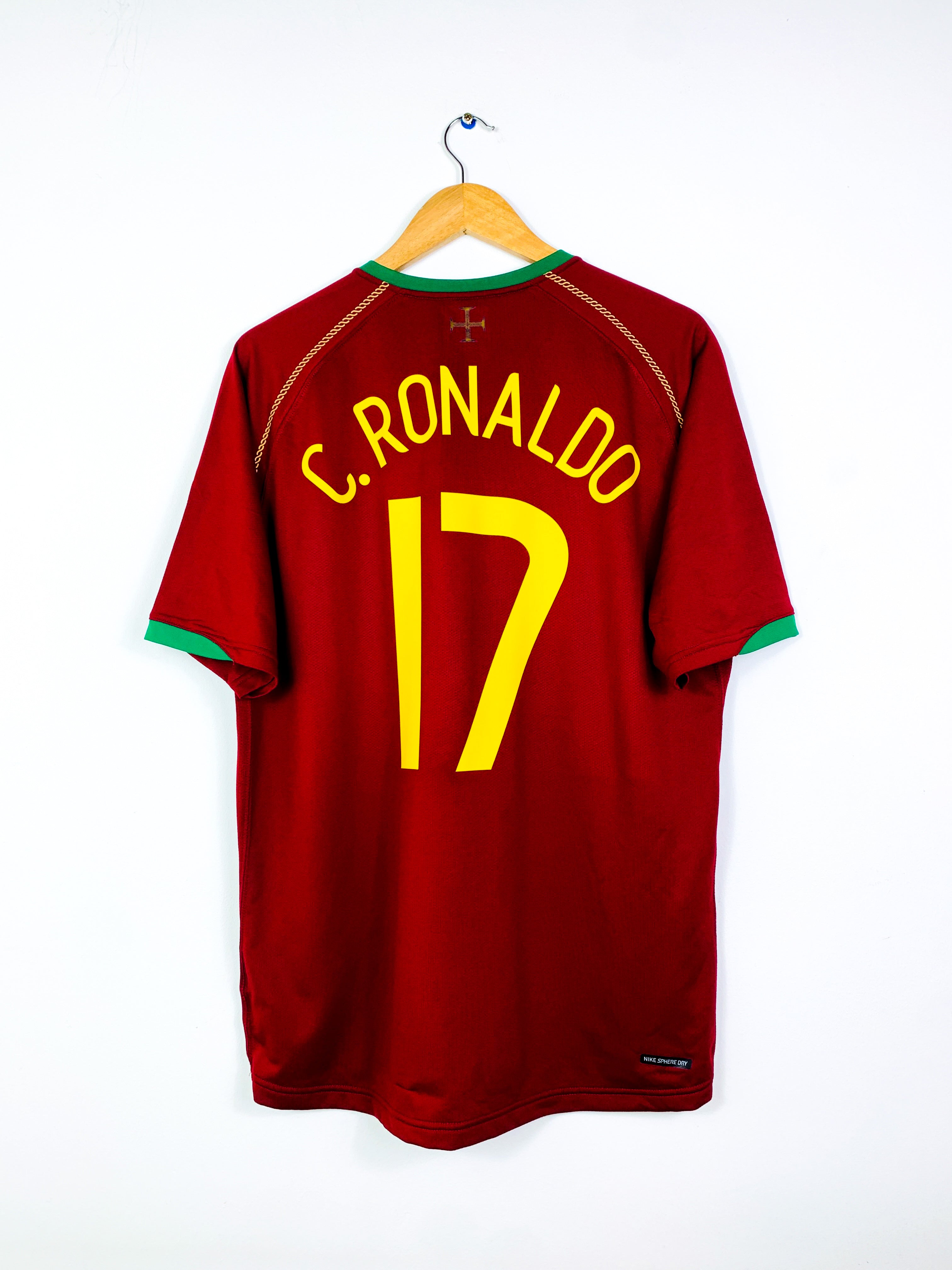 PORTUGAL 2006/2008 HOME SHIRT #17 C.RONALDO [L]