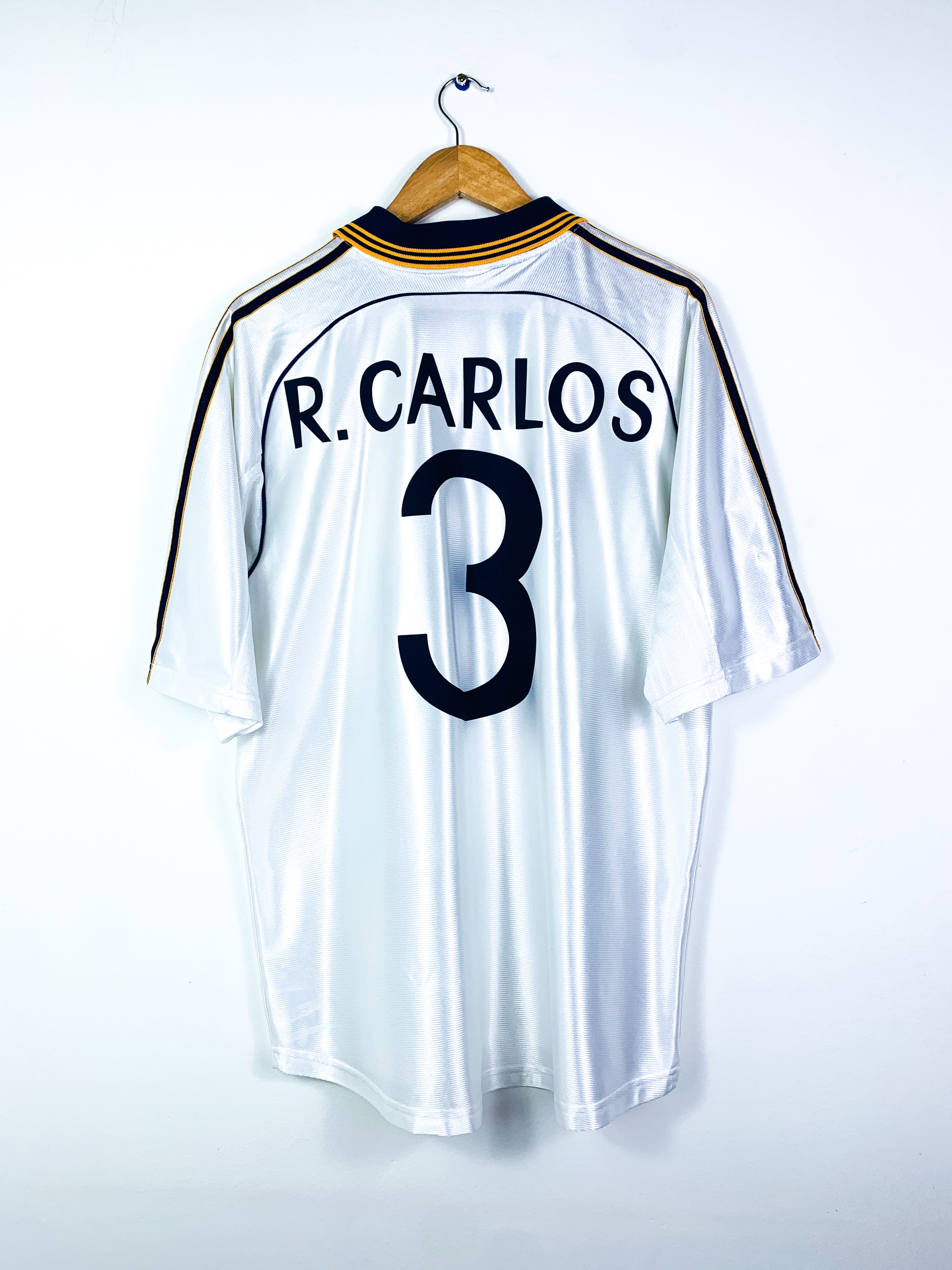 REAL MADRID 1998/2000 HOME SHIRT #3 R.CARLOS
