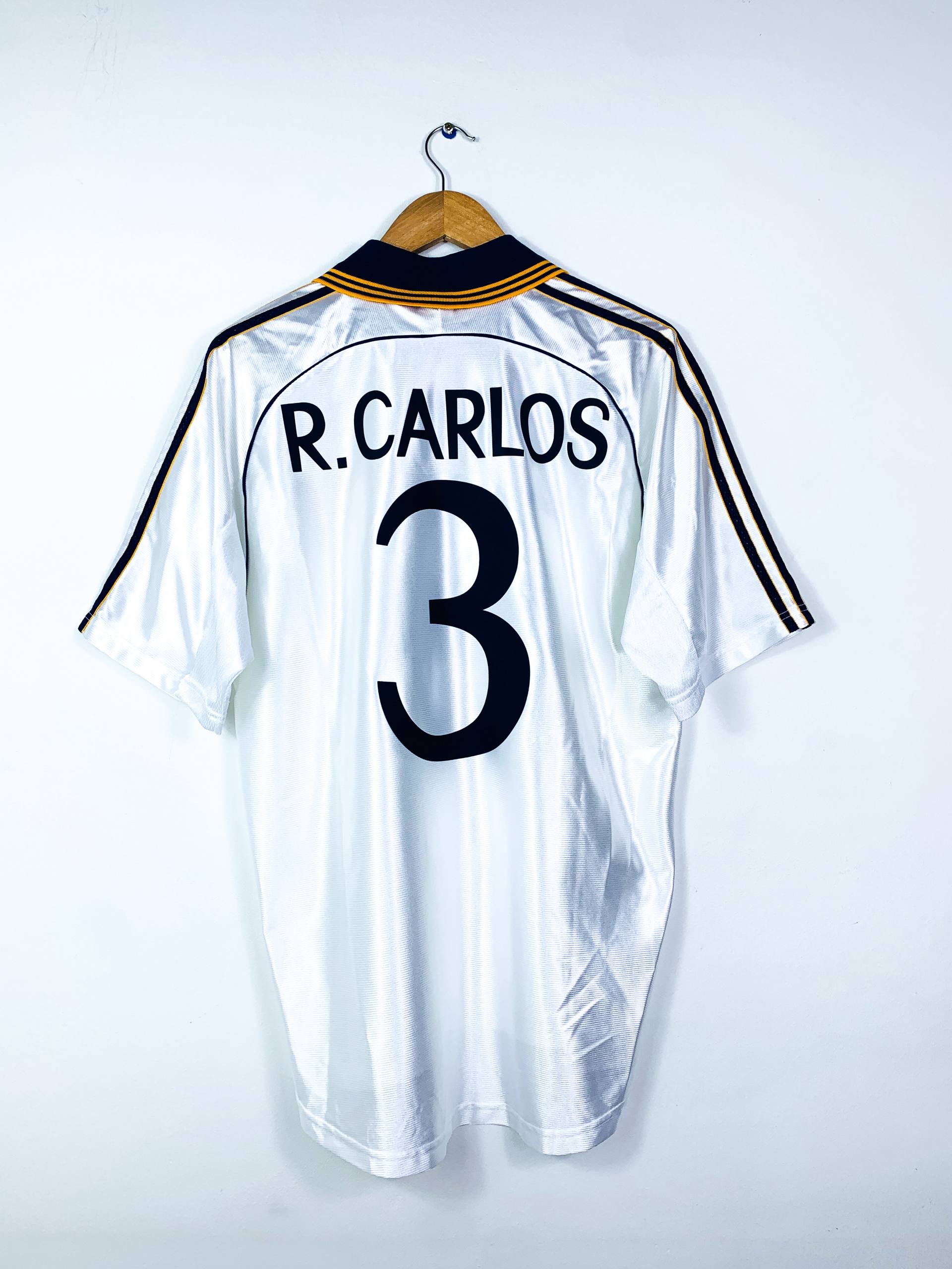 REAL MADRID 1998/2000 HOME SHIRT #3 R.CARLOS [M]