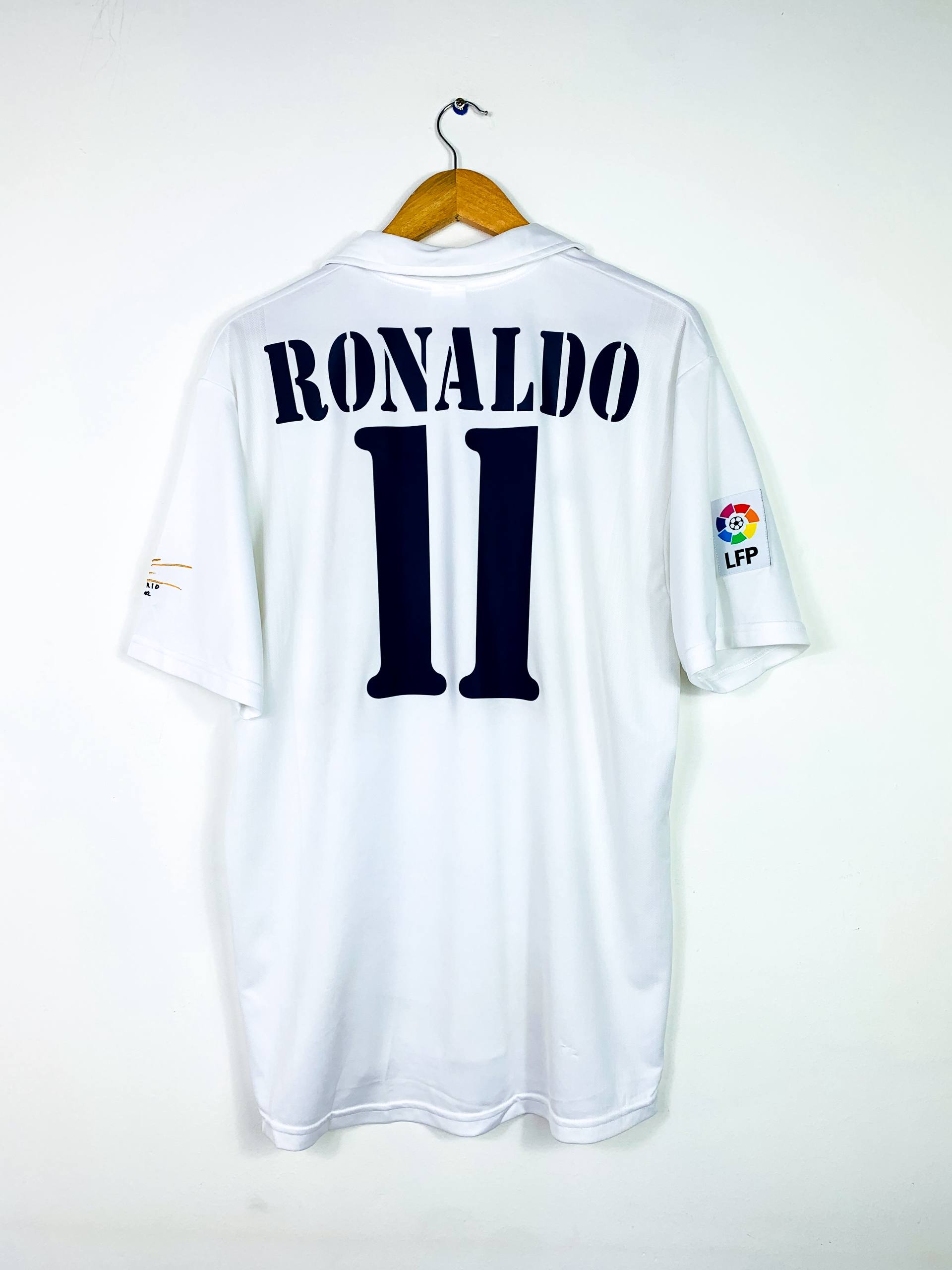 REAL MADRID 2002/2003 *CENTENARY* HOME SHIRT #11 RONALDO [L]