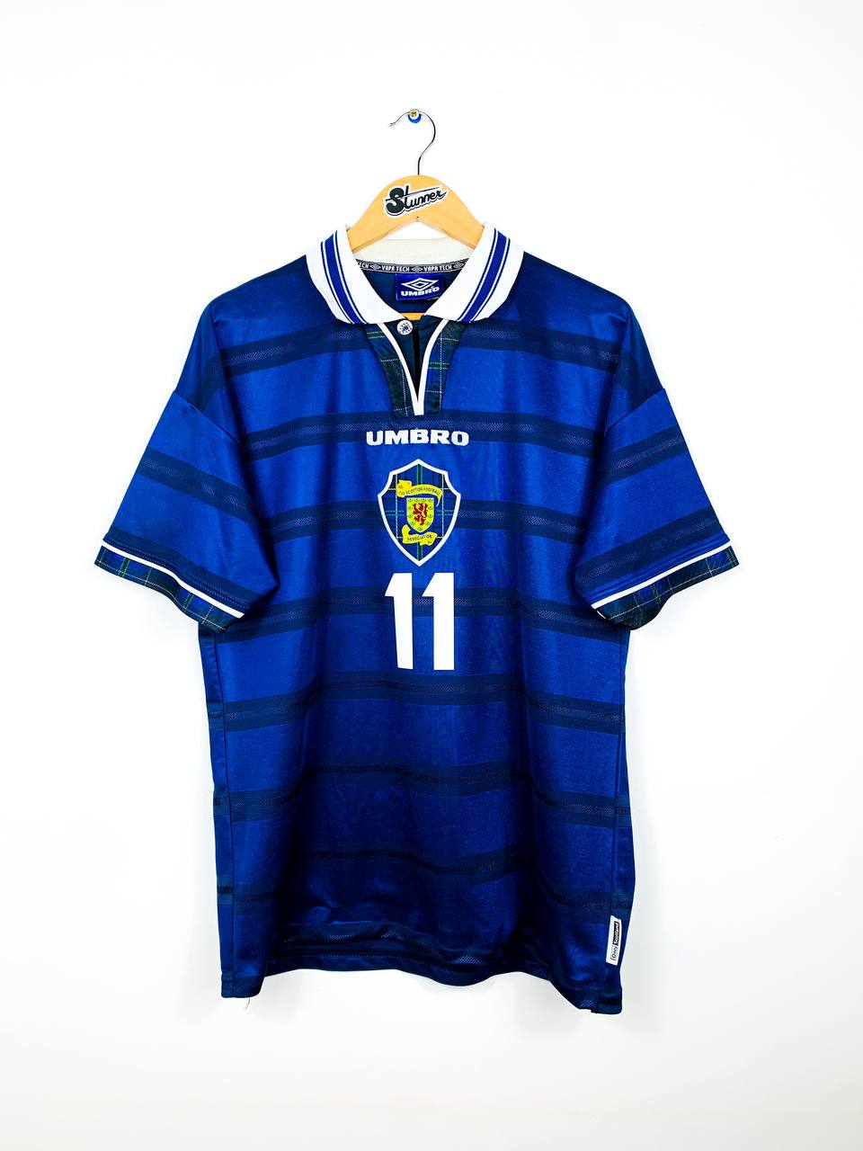 SCOTLAND 1998/2000 HOME SHIRT #11 COLLINS