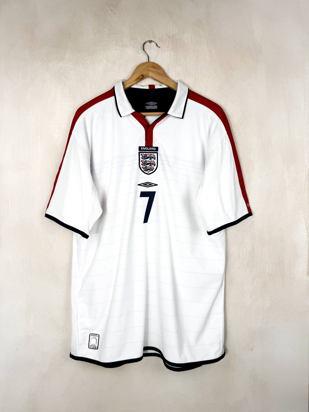 ENGLAND 2003/2005 HOME SHIRT #7 BECKHAM [XL]
