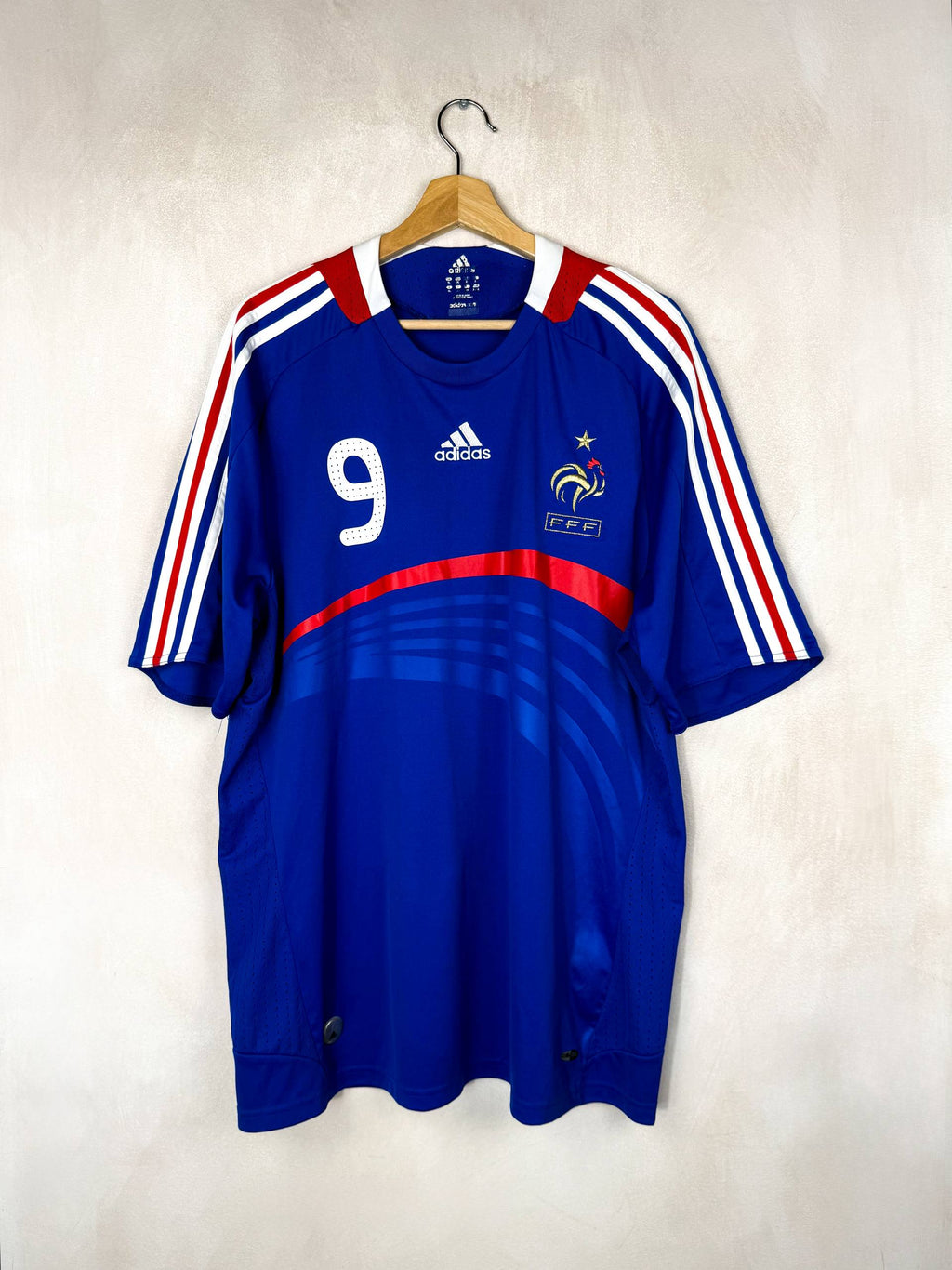 FRANCE 2007/2008 HOME SHIRT #9 BENZEMA [XL]
