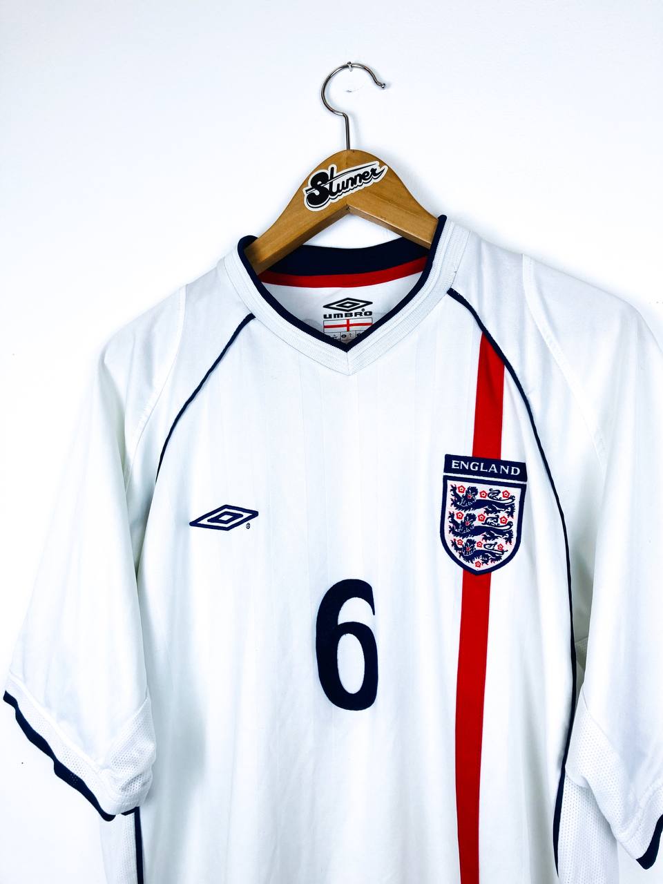 ENGLAND 2001/2003 HOME SHIRT #6 WOODGATE