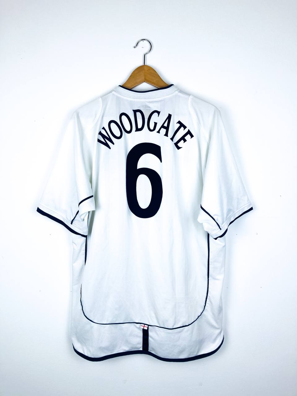 ENGLAND 2001/2003 HOME SHIRT #6 WOODGATE