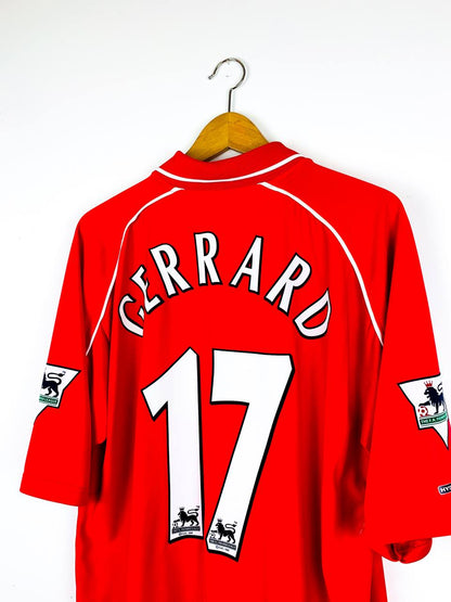 LIVERPOOL 2000/2002 HOME SHIRT #17 GERRARD