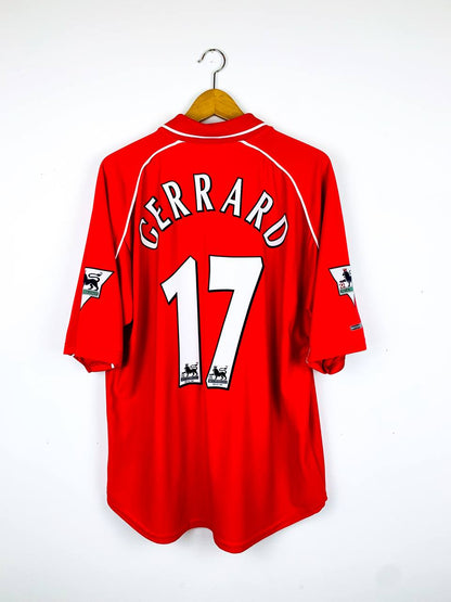 LIVERPOOL 2000/2002 HOME SHIRT #17 GERRARD