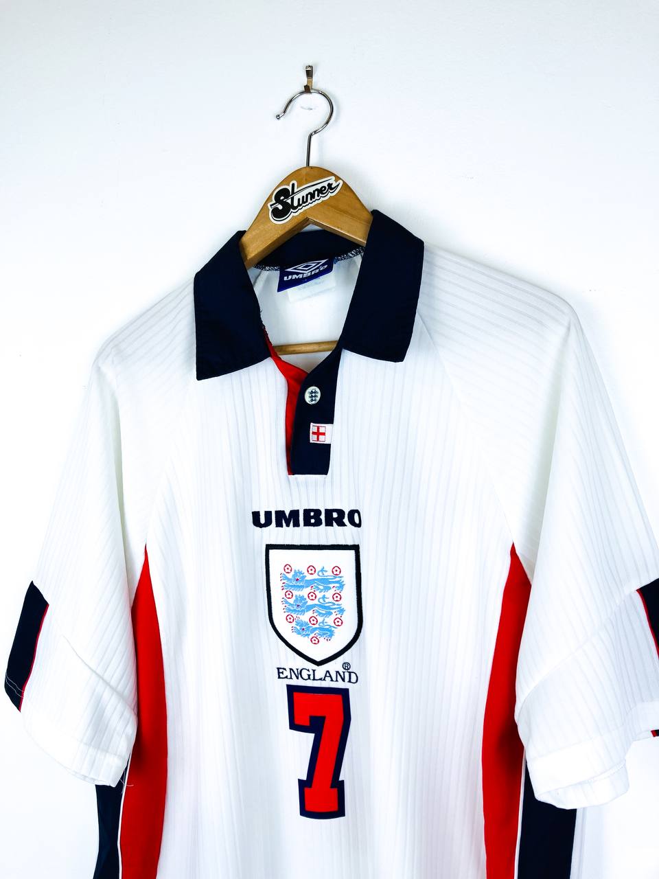ENGLAND 1997/1999 HOME SHIRT #7 BECKHAM