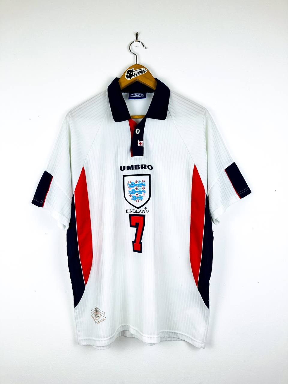 ENGLAND 1997/1999 HOME SHIRT #7 BECKHAM