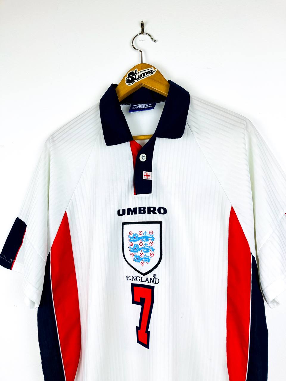 ENGLAND 1997/1999 HOME SHIRT #7 BECKHAM