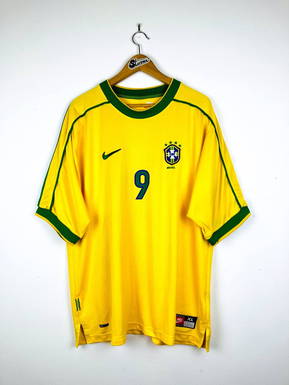 BRAZIL 1998/2000 HOME SHIRT #9 RONALDO