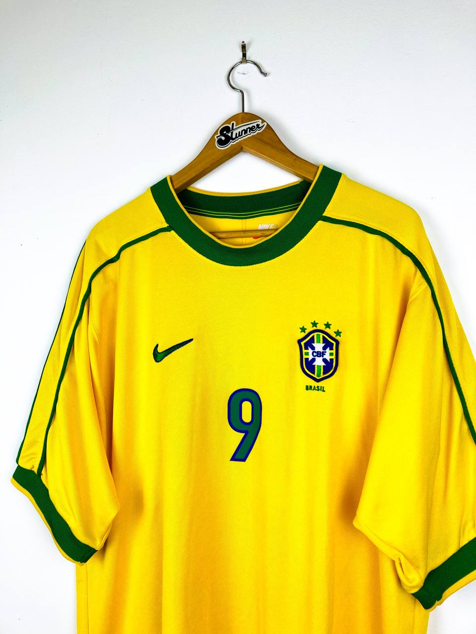 BRAZIL 1998/2000 HOME SHIRT #9 RONALDO