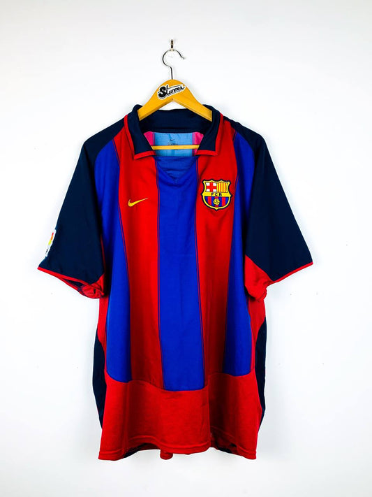 BARCELONA 2003/2004 HOME SHIRT #10 RONALDINHO