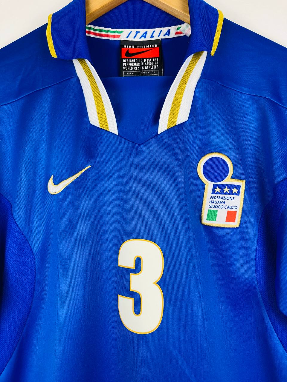 ITALY 1996/1997 HOME SHIRT #3 MALDINI