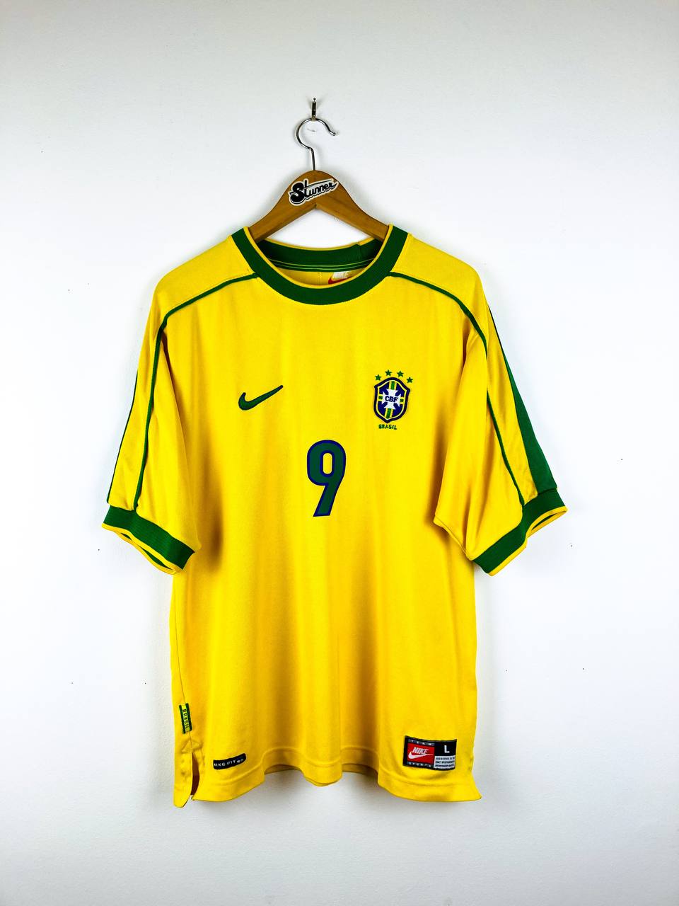 BRAZIL 1998/2000 HOME SHIRT #9 RONALDO