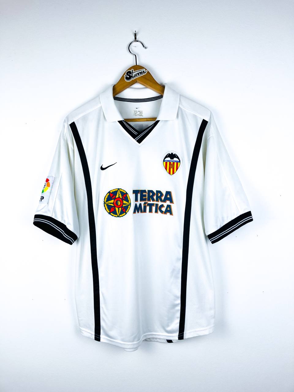 VALENCIA 2000/2001 HOME SHIRT #6 MENDIETA