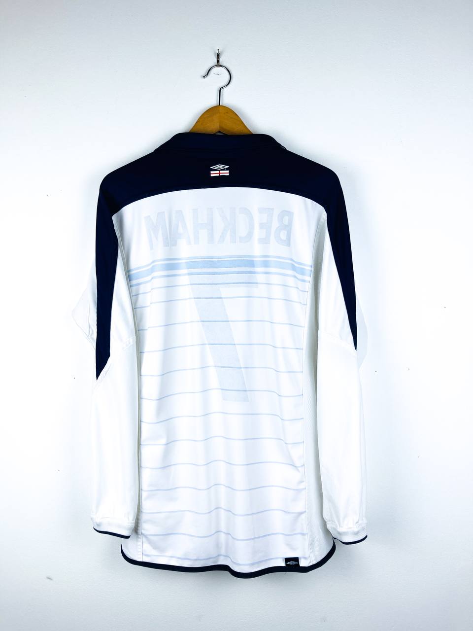 ENGLAND 2003/2005 HOME SHIRT #7 BECKHAM [L/S]