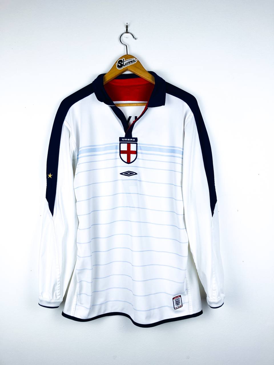 ENGLAND 2003/2005 HOME SHIRT #7 BECKHAM [L/S]