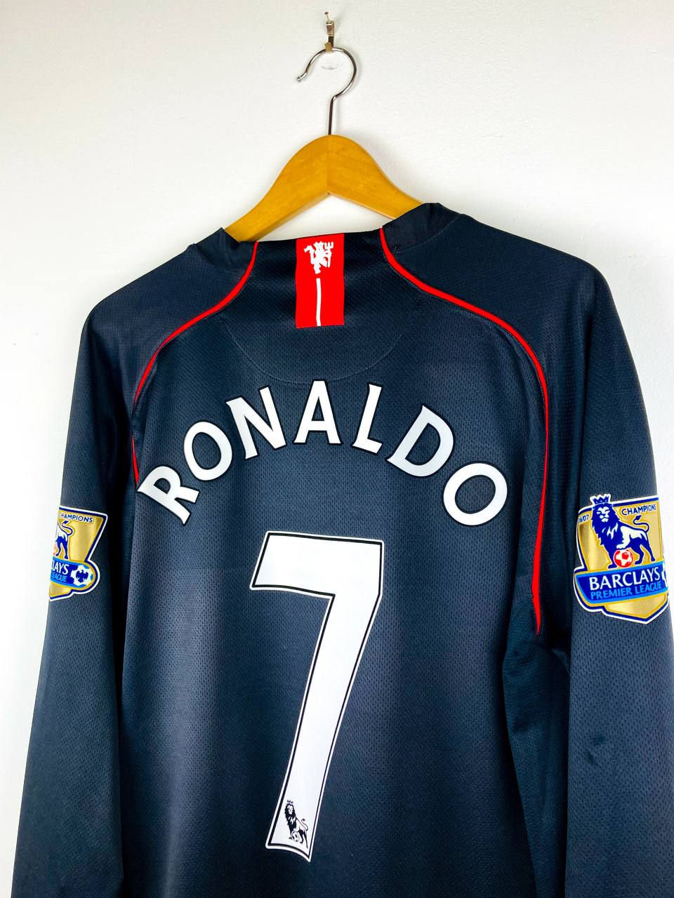 MANCHESTER UNITED 2007/2008 AWAY SHIRT #7 RONALDO [L/S]