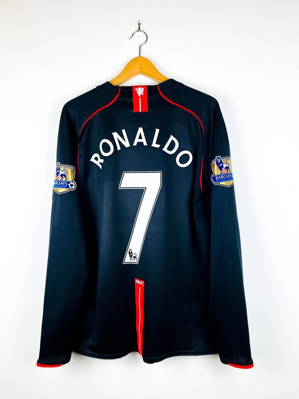 MANCHESTER UNITED 2007/2008 AWAY SHIRT #7 RONALDO [L/S]