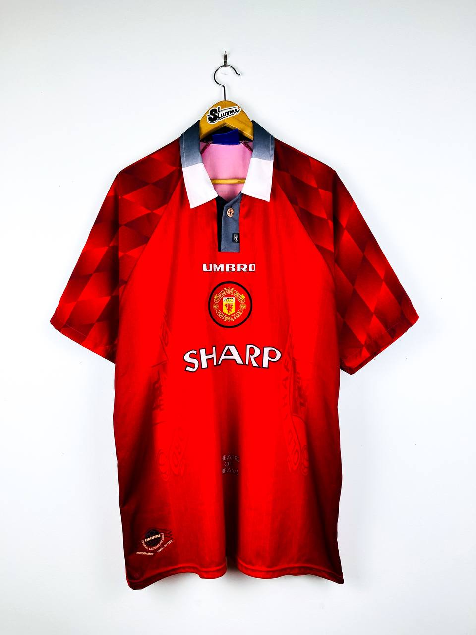 MANCHESTER UNITED 1996/1998 HOME SHIRT #7 CANTONA [XL]