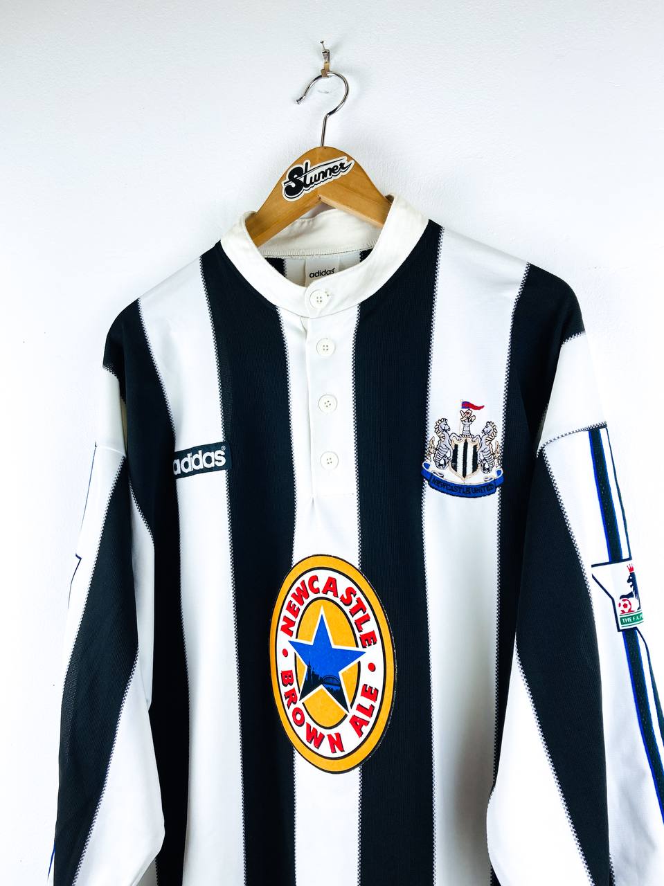 NEWCASTLE UNITED 1995/1997 HOME SHIRT #9 SHEARER [L/S]