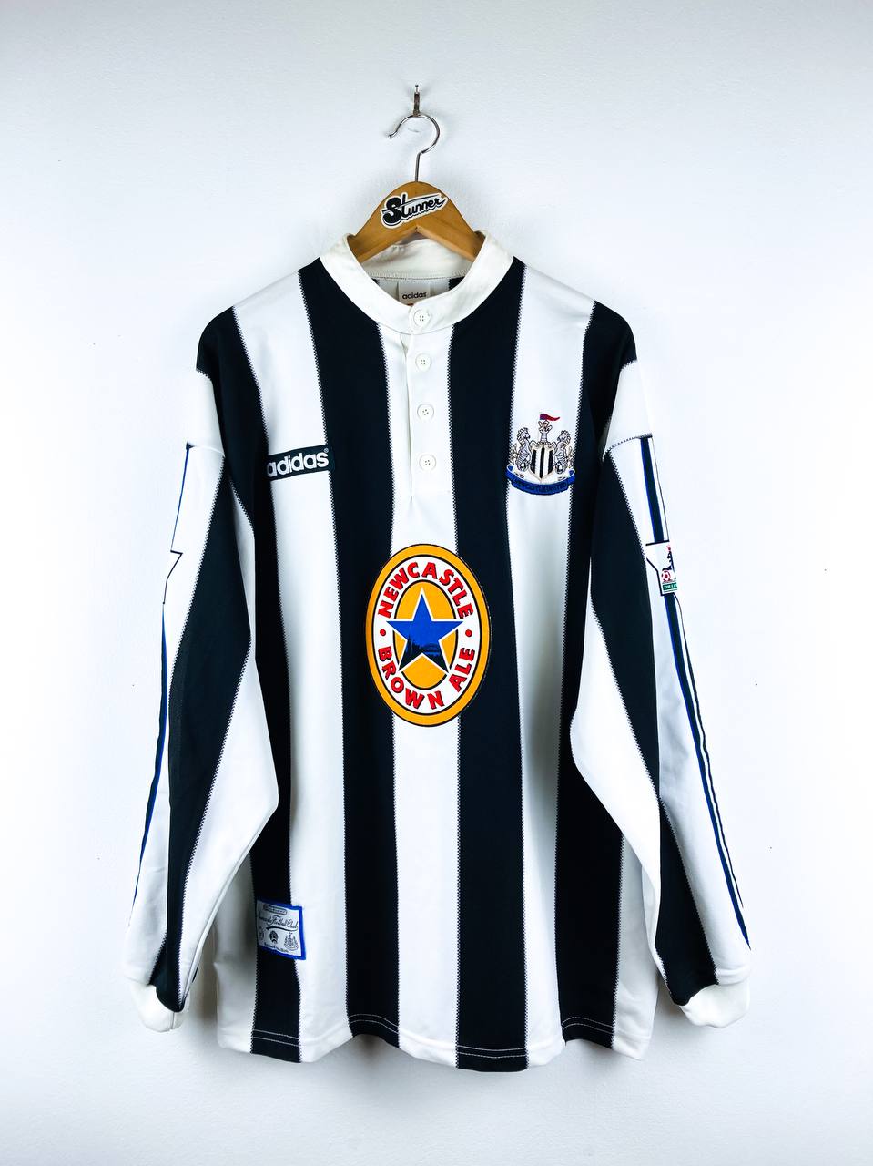 NEWCASTLE UNITED 1995/1997 HOME SHIRT #9 SHEARER [L/S]