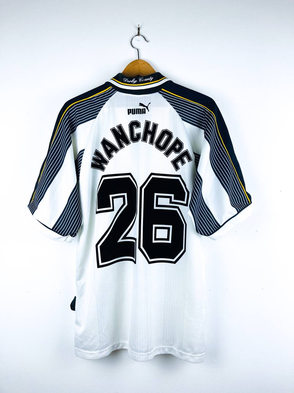 DERBY COUNTY 1995/1997 HOME SHIRT #26 WANCHOPE