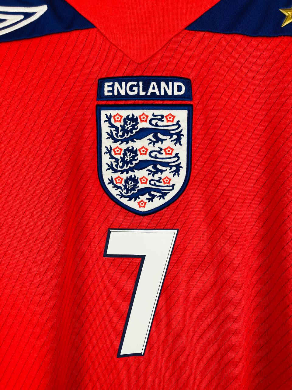 ENGLAND 2008/2010 AWAY SHIRT #7 BECKHAM [L/S]