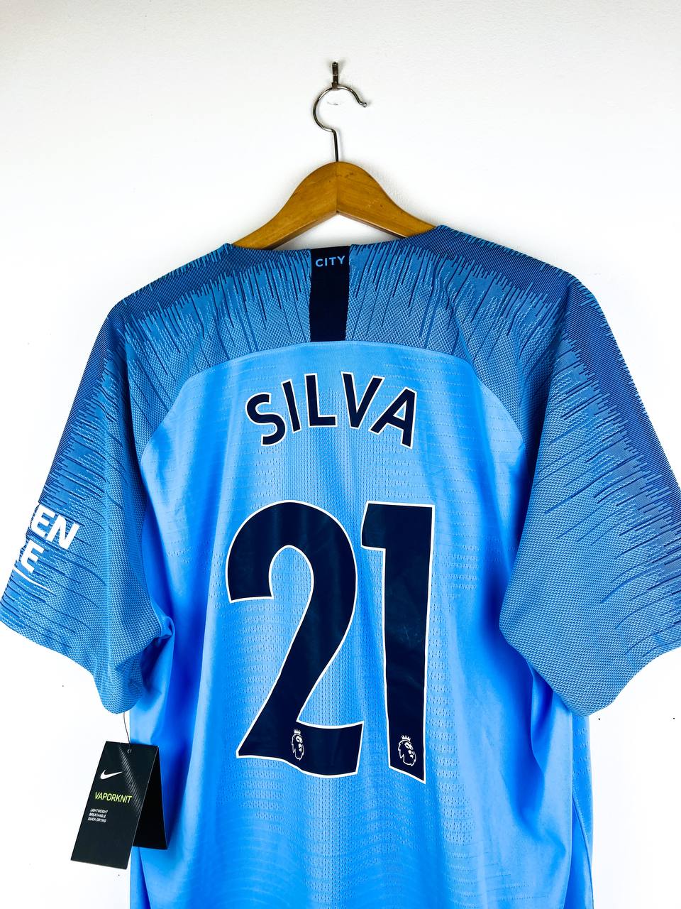 MANCHESTER CITY 2018/2019 *PLAYER ISSUE* HOME SHIRT #21 SILVA [BNWT]